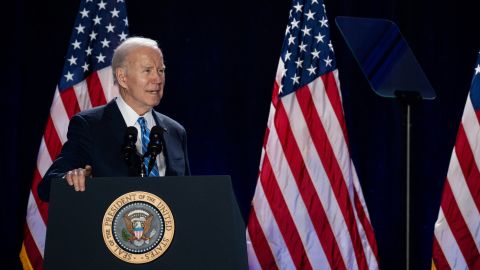 President Joe Biden delivers the keynote speech at the House Democrats 2023 Issues Conference in Baltimore on Wednesday, March 1, 2023.