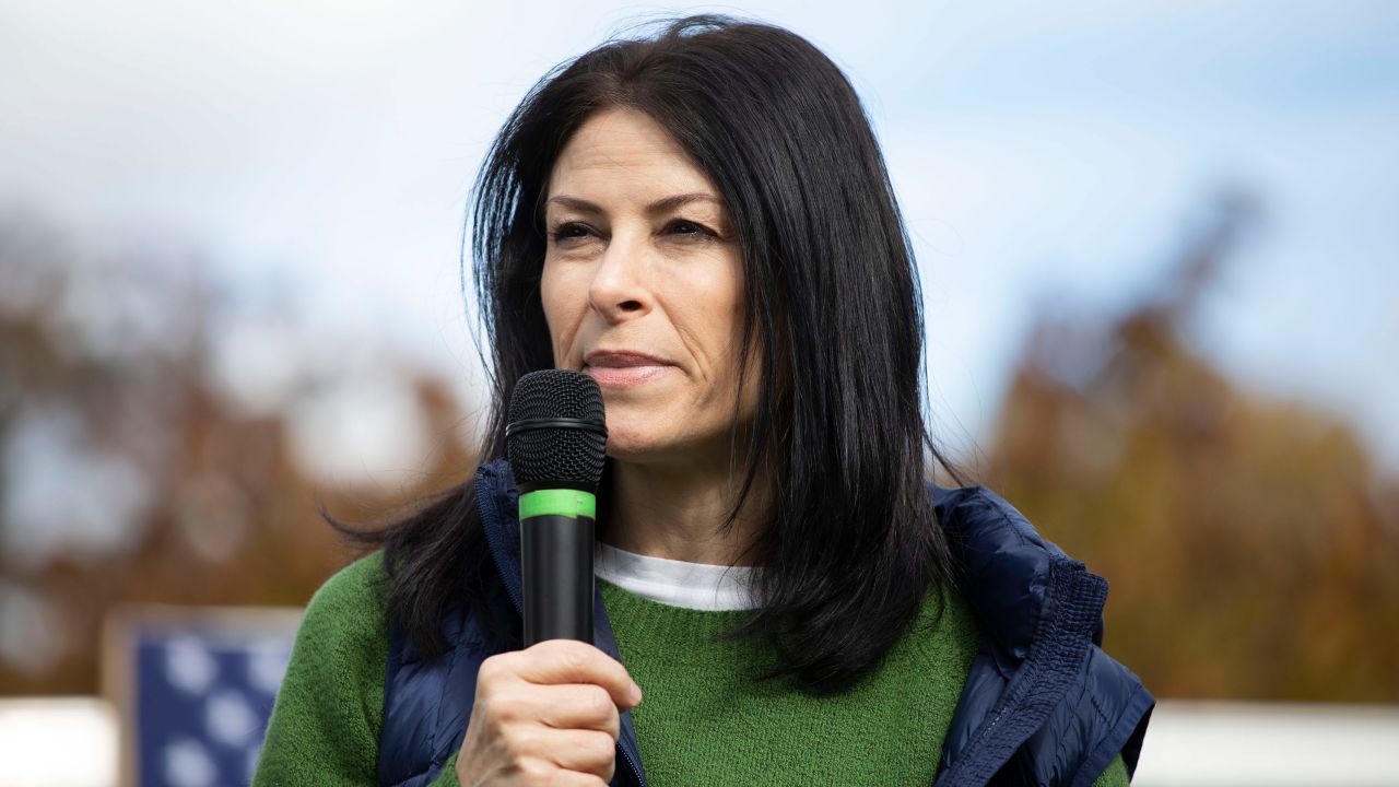 U.S. Michigan Attorney General Dana Nessel speaks at a campaign rally held by U.S. Rep. Elissa Slotkin (D-MI) designed to get Michigan State University students, faculty and staff out to the polls on October 16, 2022 in East Lansing, Michigan. 