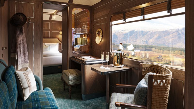 NextImg:Luxury Scottish Highlands train unveils stunning new suites | CNN