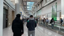 Vladimir Maraktaev, 23, and a 30-year-old man who asked to be identified as Andrey are among the five Russians who arrived at South Korea's Incheon International Airport seeking refugee status after receiving their draft notice, but remain in limbo on January 24, 2023 in Incheon, South Korea. 