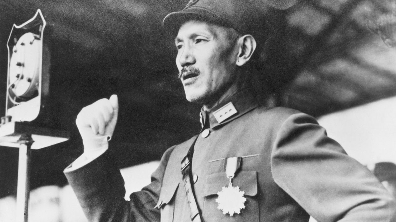 General Chiang Kai-Shek, the leader of the Nationalists or Kuomintang.