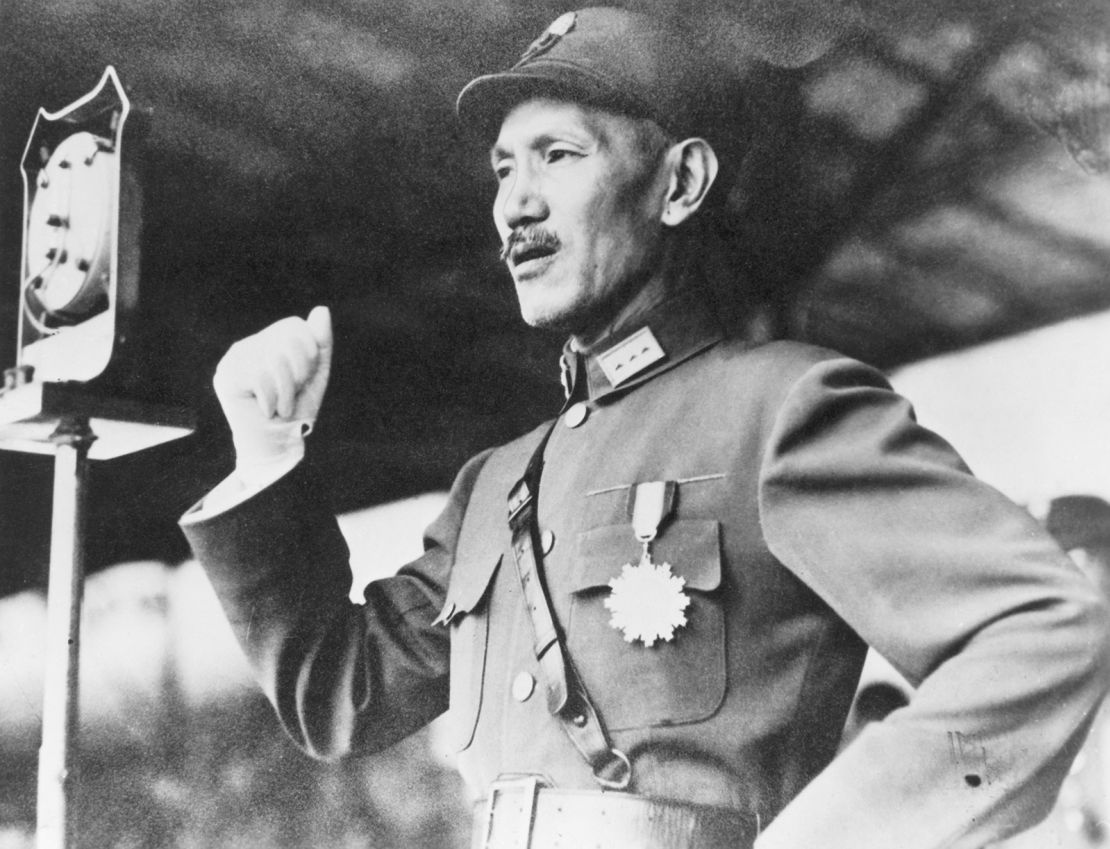 General Chiang Kai-Shek, the leader of the Nationalists or Kuomintang.