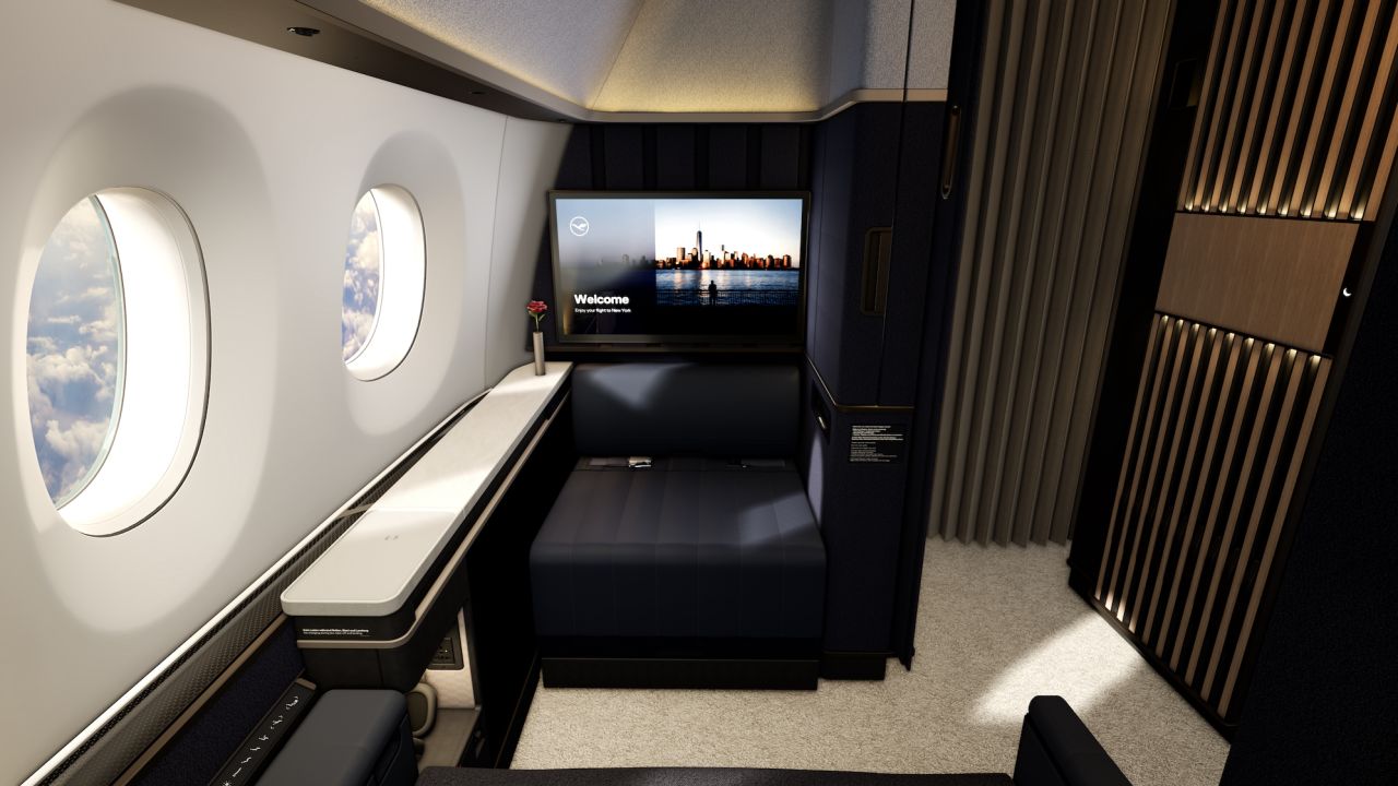 First class seats are entire private rooms.