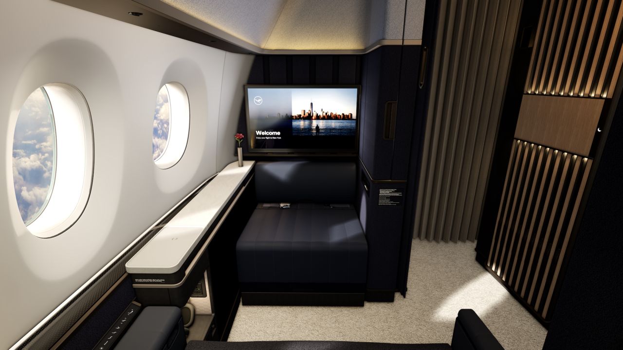 First class seats are entire private rooms.
