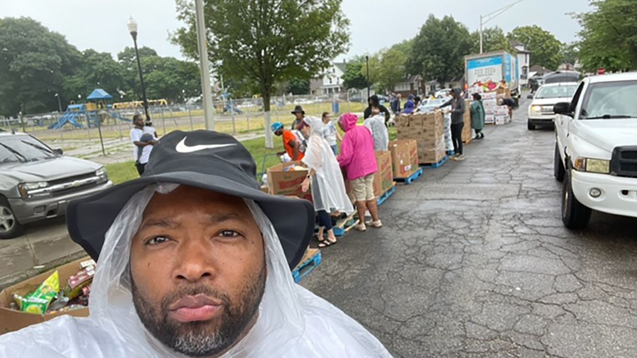 Tarence Wheeler of  Michigan's River Rouge School District began his weekly food pantry service in 2020. 