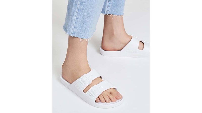 White sales waterproof sandals