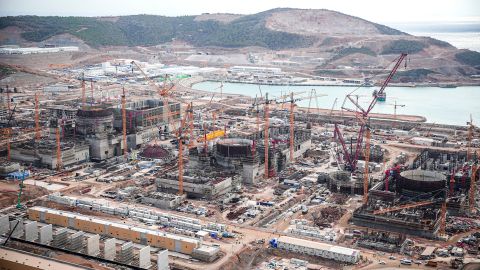 The Akkuyu nuclear power plant as its construction continues in November 2022