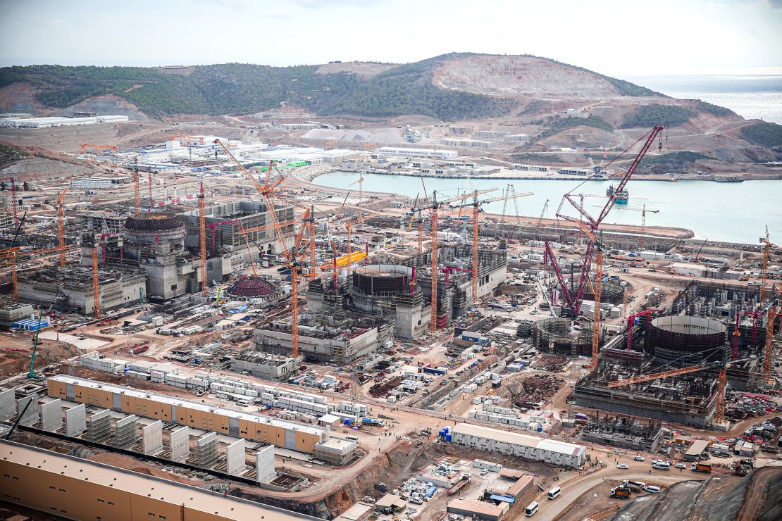 The Akkuyu nuclear power plant as its construction continues in November 2022