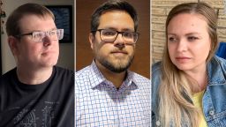 From left to right: Blake Goddard, Angel Enriquez and Lindsay Clausen will likely have to wait until the summer to hear if they'll get student loan forgiveness.