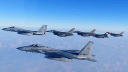 U.S. and Japan conduct joint air exercise after North Korea fires an intercontinental ballistic missile.