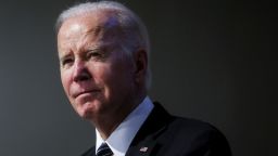 US President Joe Biden delivers remarks at the Homeland Security Department's 20th Anniversary ceremony at the Homeland Security Department in Washington, U.S., March 1, 2023. 