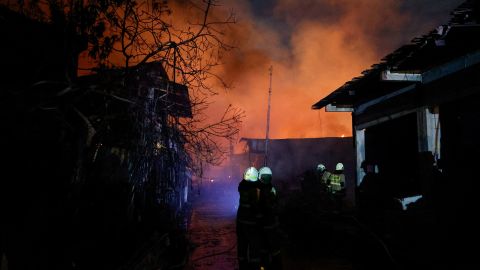 The fire started at a fuel depot in Jakarta on March 3, 2023.