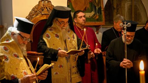 The chrism oil was consecrated at a special ceremony held by the Patriarch of Jerusalem and the Anglican Archbishop of Jerusalem.