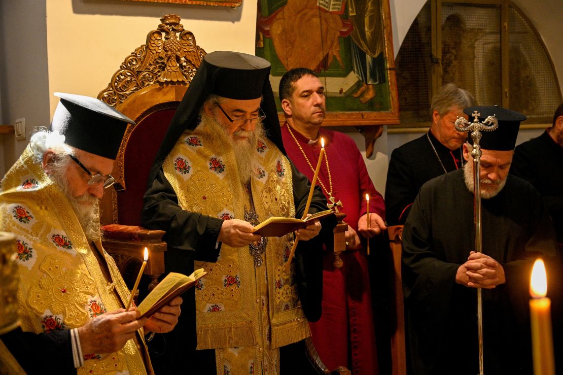 The chrism oil was consecrated in a special ceremony held by the Patriarch of Jerusalem and the Anglican Archbishop of Jerusalem.