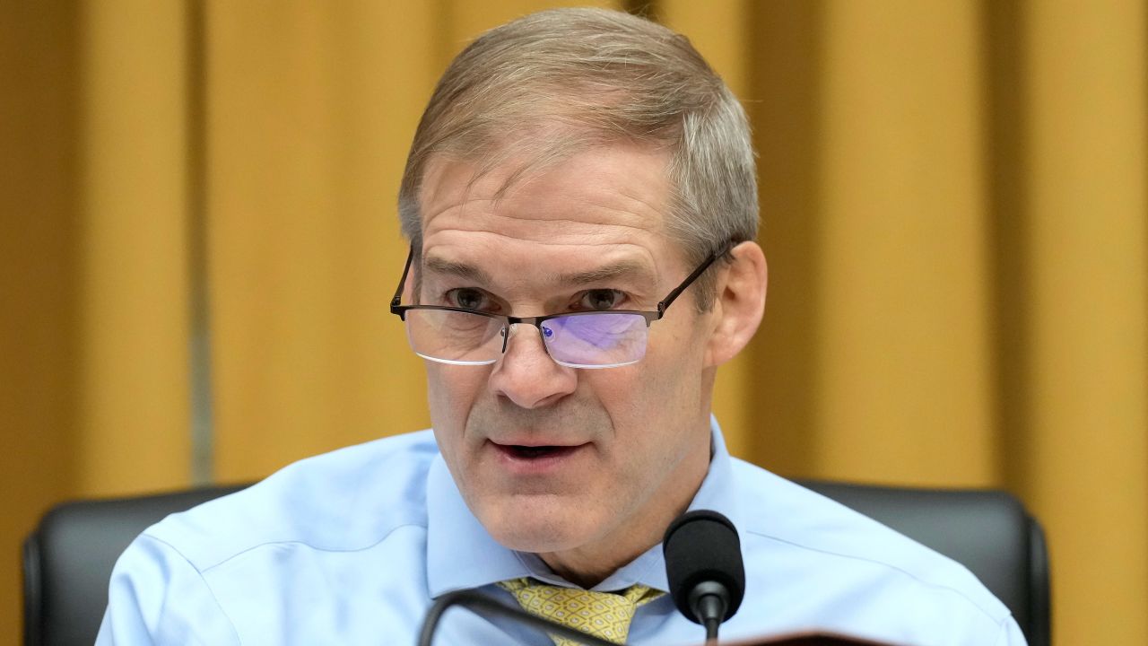 Chairman of the House Judiciary Committee, Republican Rep. Jim Jordan, speaks during a meeting on Capitol Hill, February 1, 2023 in Washington, DC. 