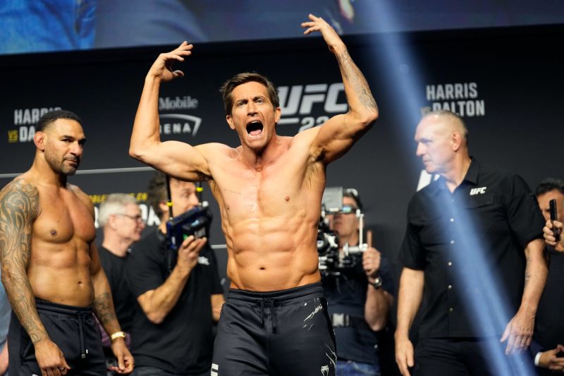 Jake Gyllenhaal shows off ripped physique during weigh-in appearance at UFC 285 CNN