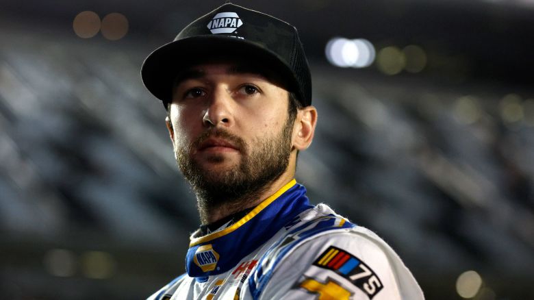 Chase Elliott, driver of the #9 NAPA Auto Parts Chevrolet, looks on during qualifying for the Busch Light Pole at Daytona International Speedway on February 15, 2023 in Daytona Beach, Florida.