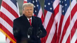 WASHINGTON, DC - JANUARY 06: President Donald Trump greets the crowd at the 