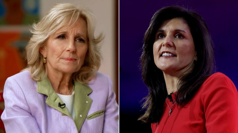 Jill Biden reacts to Nikki Haley’s call for presidential competency test