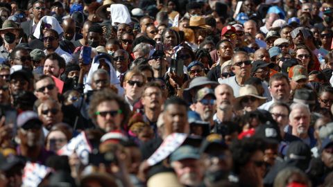 People attend the commemoration of the 58th anniversary of "Bloody Sunday" in Selma on March 5, 2023.