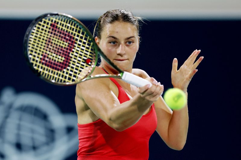 Marta Kostyuk Ukrainian tennis player snubs Russian opponent after winning WTA tournament CNN