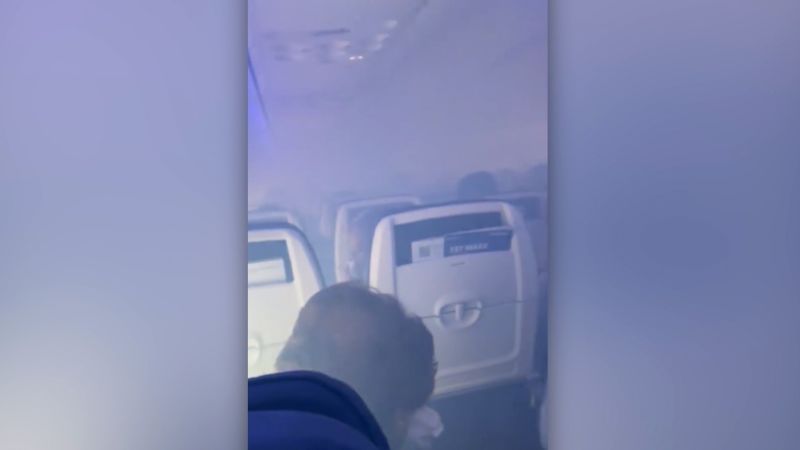 Video shows cabin filled with smoke after airplane hits birds | CNN Business