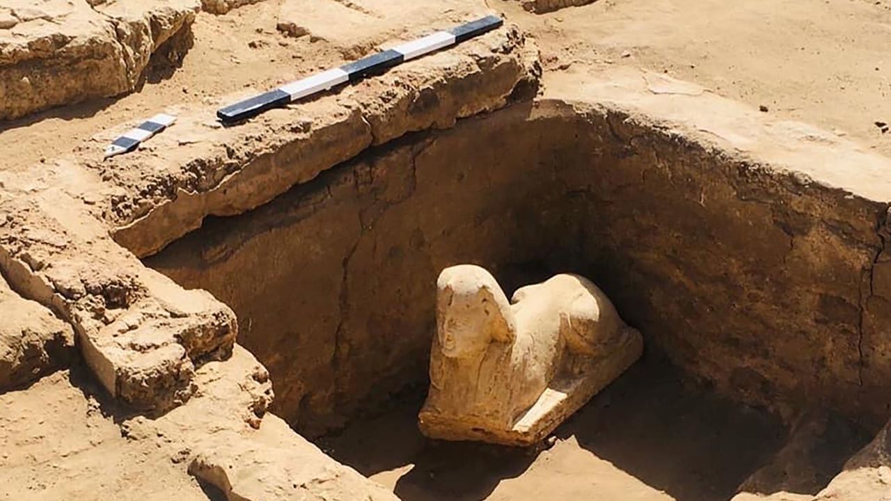 Archaeologists uncover sphinx-like statue and shrine in Egypt CNN