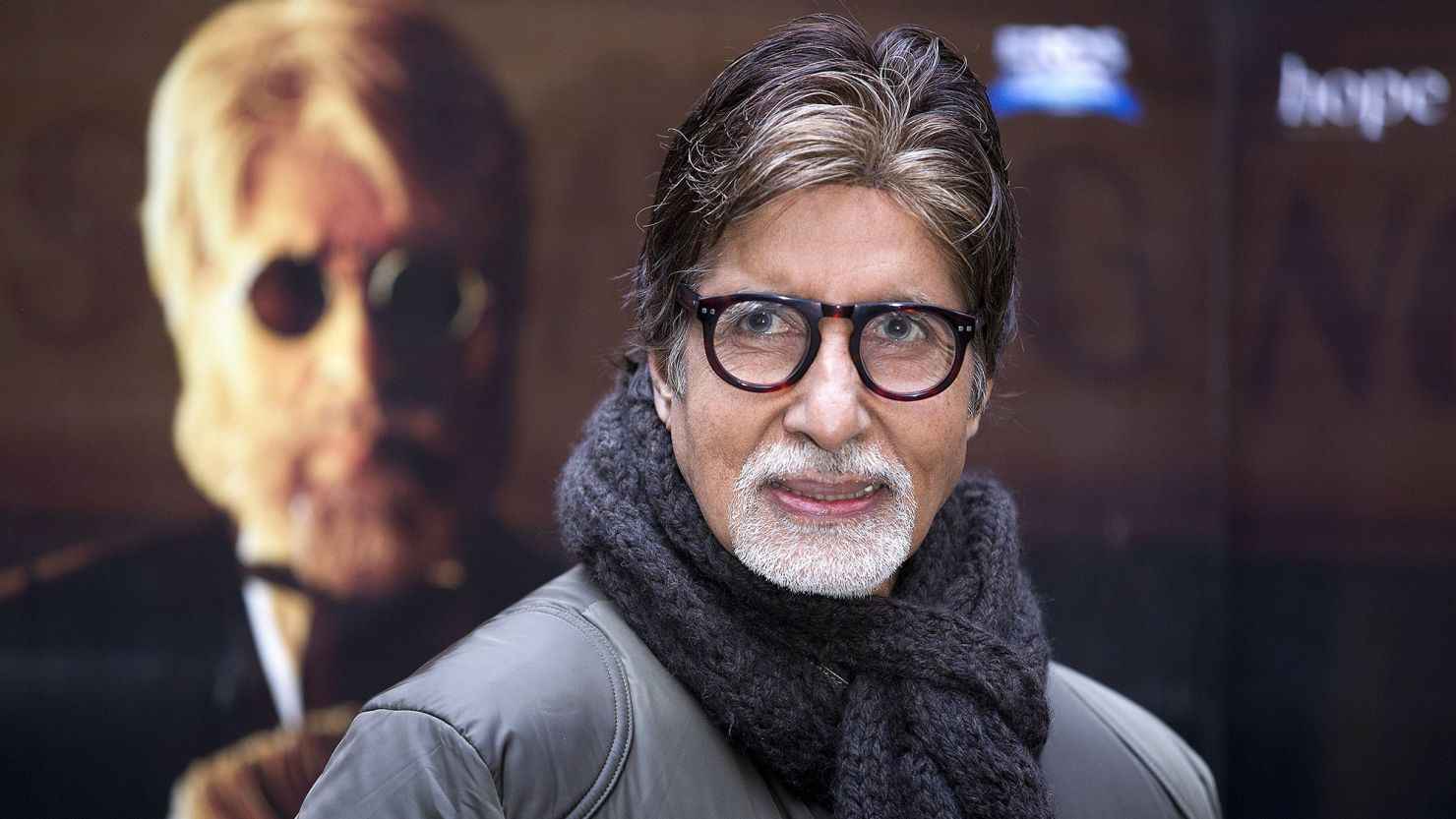 Amitabh Bachchan at a promotional event for the movie "Shamitabh" in London on January 27, 2015. 