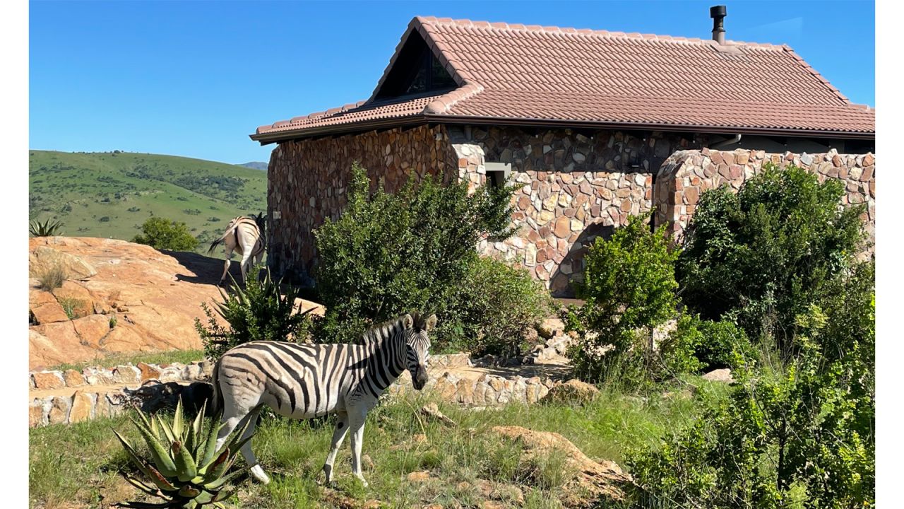 The Zulu Rock Lodge offers great views of the surrounding landscape. 