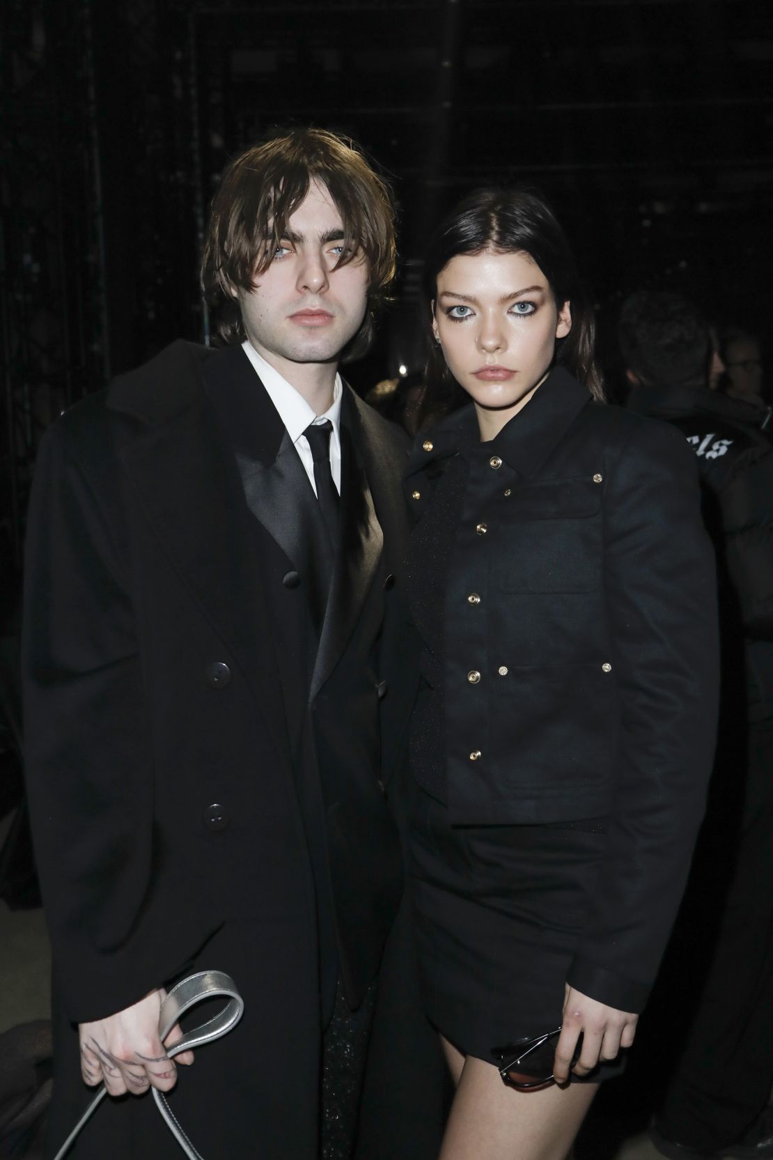 Lennon Gallagher and Isobel Richmond attend the Palm Angels show on March 5, 2023.