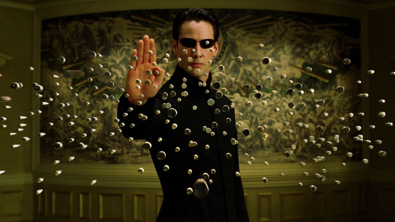 Keanu Reeves in a scene from "The Matrix Reloaded."
