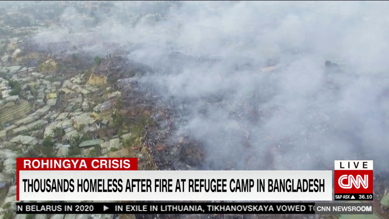 Thousands homeless after fire at a Rohingya refugee camp | CNN