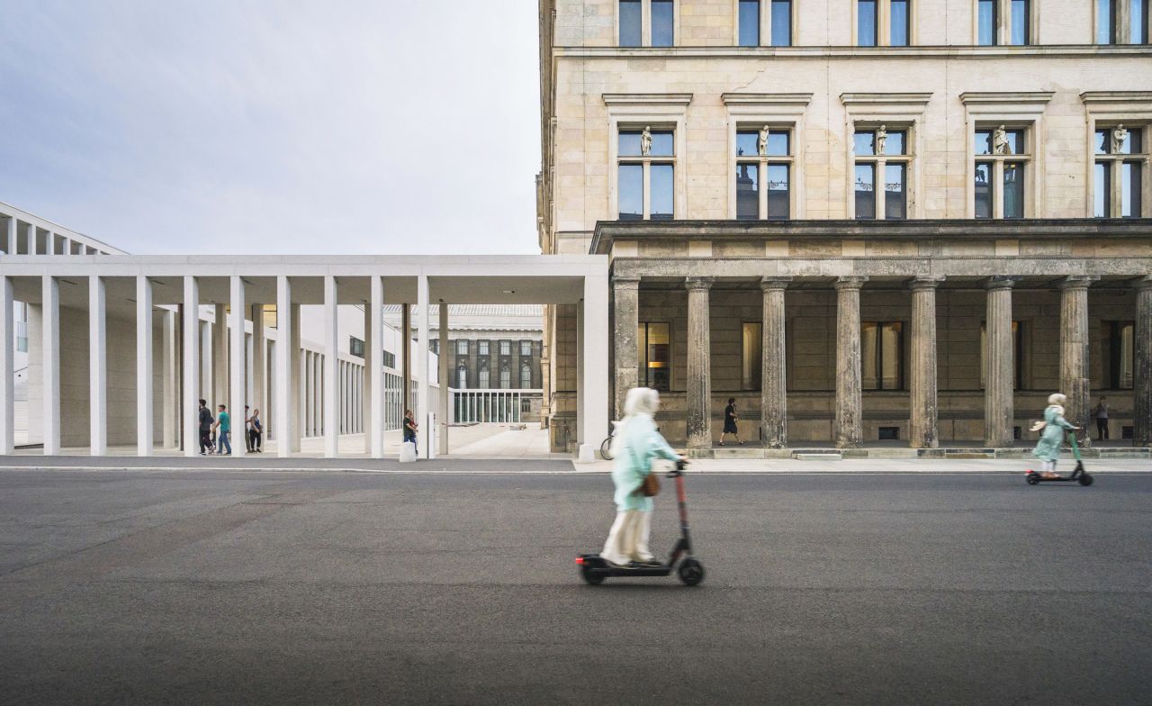 The David Chipperfield-designed James-Simon Galerie serves as the gateway to Berlin's historic Museum Island.
