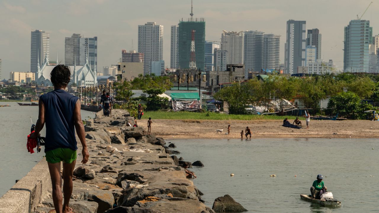 The study predicts Asian megacities such as Manila, the capital of the Philippines, are particularly at risk from rising sea levels. 
