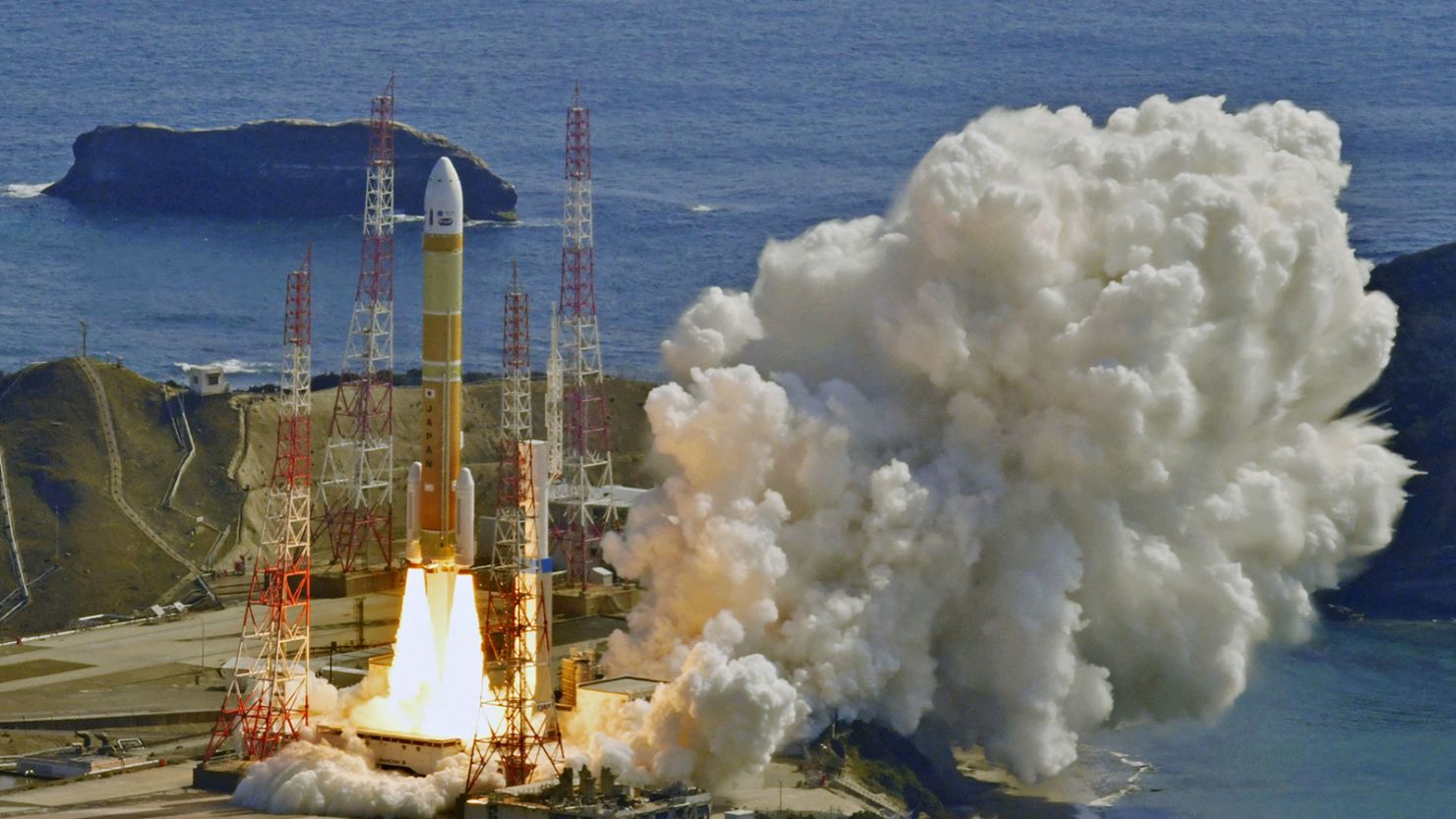 Japan's H3 rocket lifts off at the Tanegashima Space Center on the southwestern island of Tanegashima, Kagoshima prefecture, on March 7, 2023.