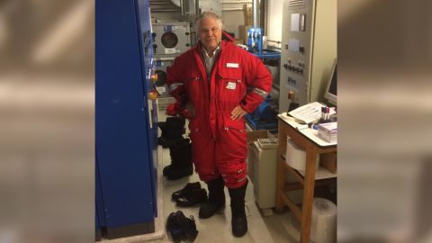 Jean-Michel Claverie is pictured here working in the subsampling room at the Alfred Wegener Institute in Postsdam, where the cores of permafrost were kept.  