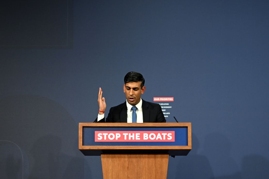 Prime Minister Rishi Sunak's government has made stopping migrant boats arriving a top priority
