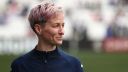 NASHVILLE, TN - FEBRUARY 19: Megan Rapinoe of United States during the 2023 SheBelieves Cup match between Japan and United States at GEODIS Park on February 19, 2023 in Nashville, Tennessee. (Photo by James Williamson - AMA/Getty Images)