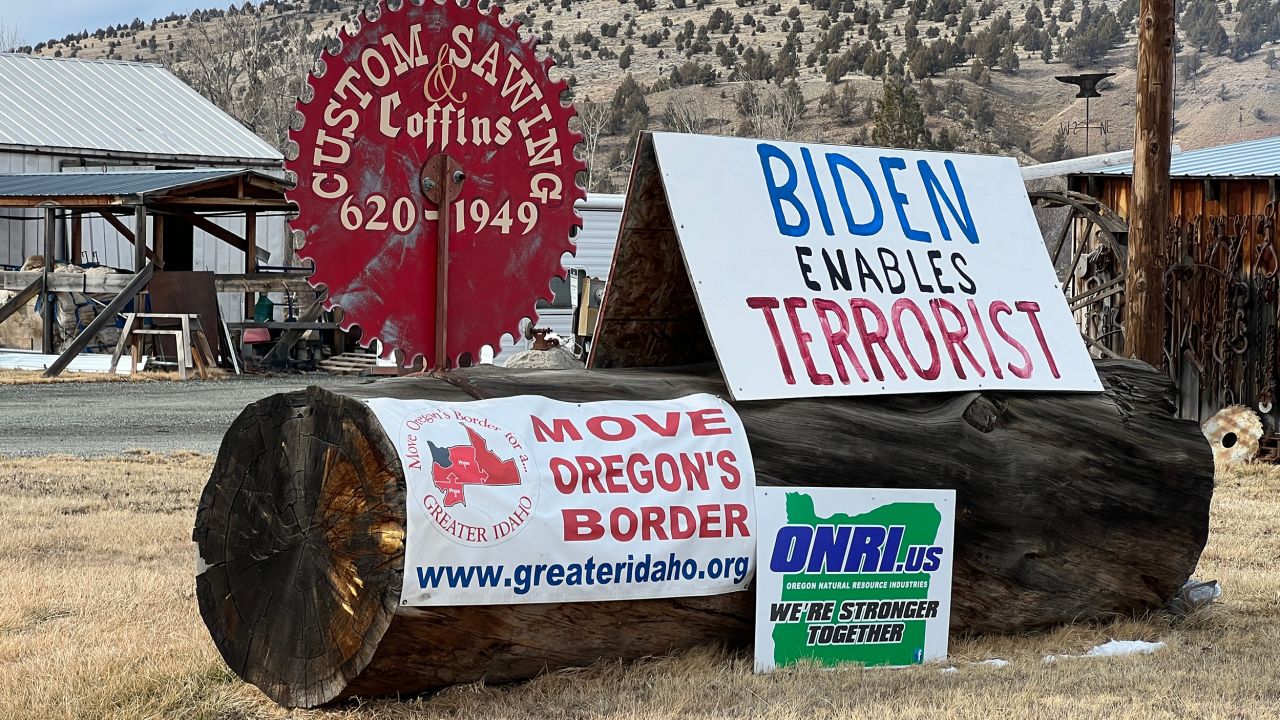 A Greater Idaho Movement sign as seen in John Day, Oregon. 