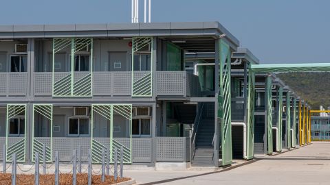 Units at Penny's Bay Community Isolation Facility sit empty on March 1, 2023.