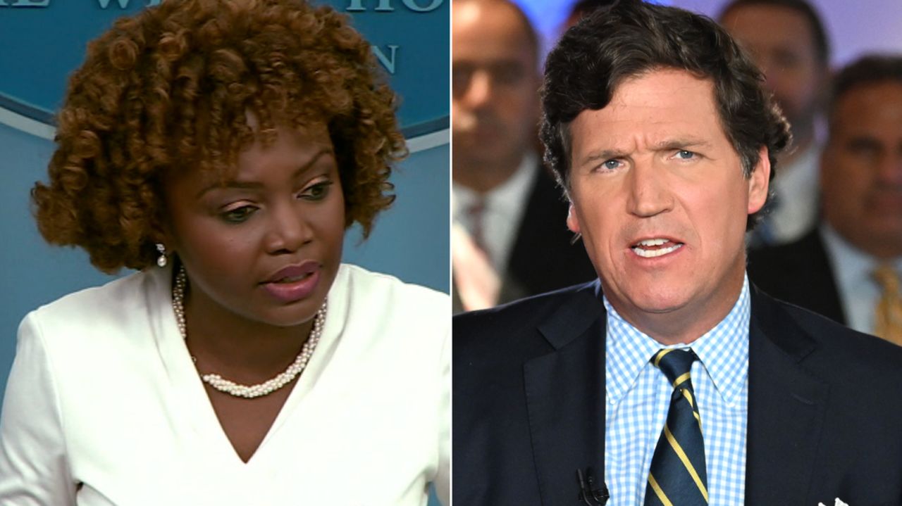 Tucker Carlson Karine Jean-Pierre split