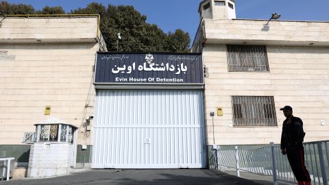 A view of the entrance to the notorious Evin prison in Tehran, Iran, on October 17, 2022. 