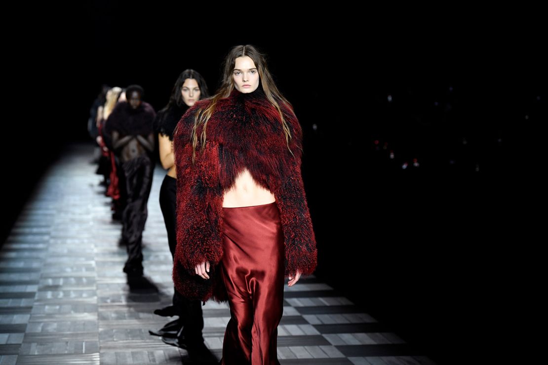 Ludovic de Saint Sernin debuted his first collection as creative director of Ann Demeulemeester.