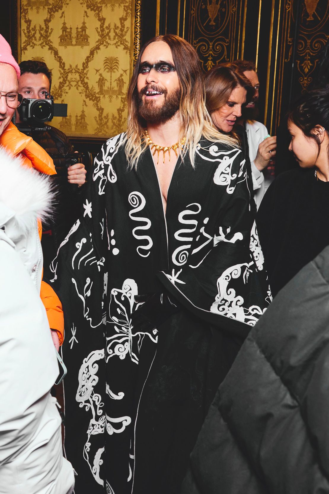 Jared Leto went full futuristic fantasy when attending the Schiaparelli catwalk.