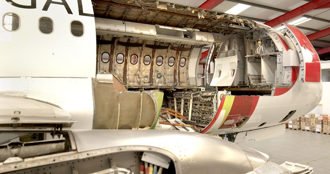 An A320 interior teardown of a galley section undertaken in EirTrade's hangar in Knock, Ireland West Airport.