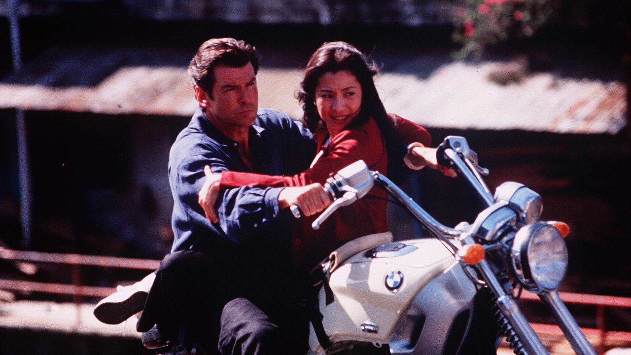 (From left) Pierce Brosnan and Michelle Yeoh in 'Tomorrow Never Dies.'