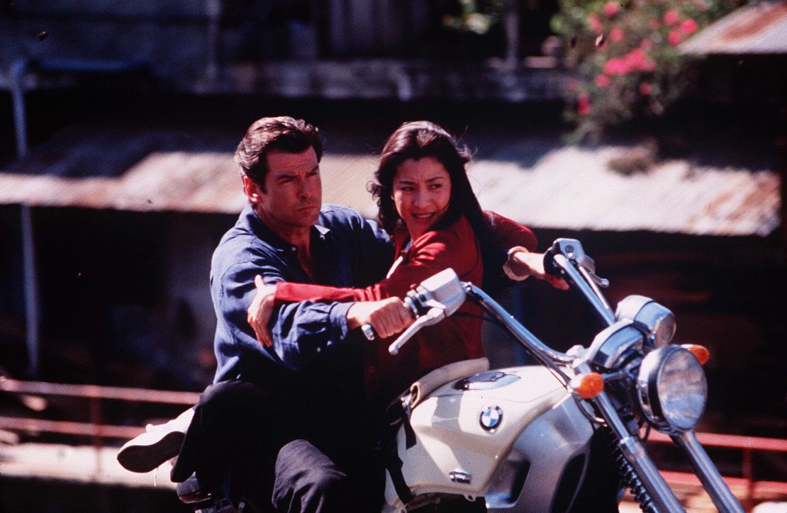 (From left) Pierce Brosnan and Michelle Yeoh in 'Tomorrow Never Dies.'