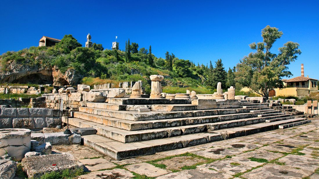 <strong>In ruins: </strong>The Greek destination of Eleusis was once one of the most sacred cities of its time, but in more modern times its been blighted by industry and decay.