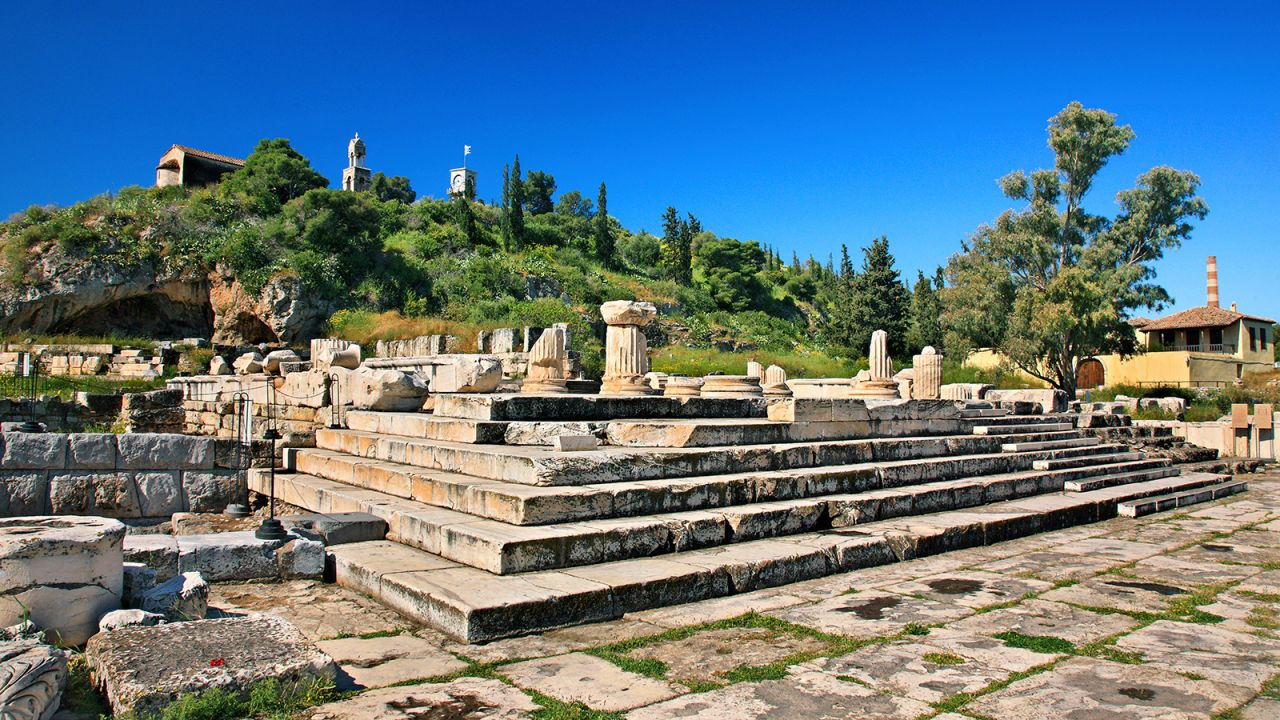 <strong>In ruins: </strong>The Greek destination of Eleusis was once one of the most sacred cities of its time, but in more modern times its been blighted by industry and decay.