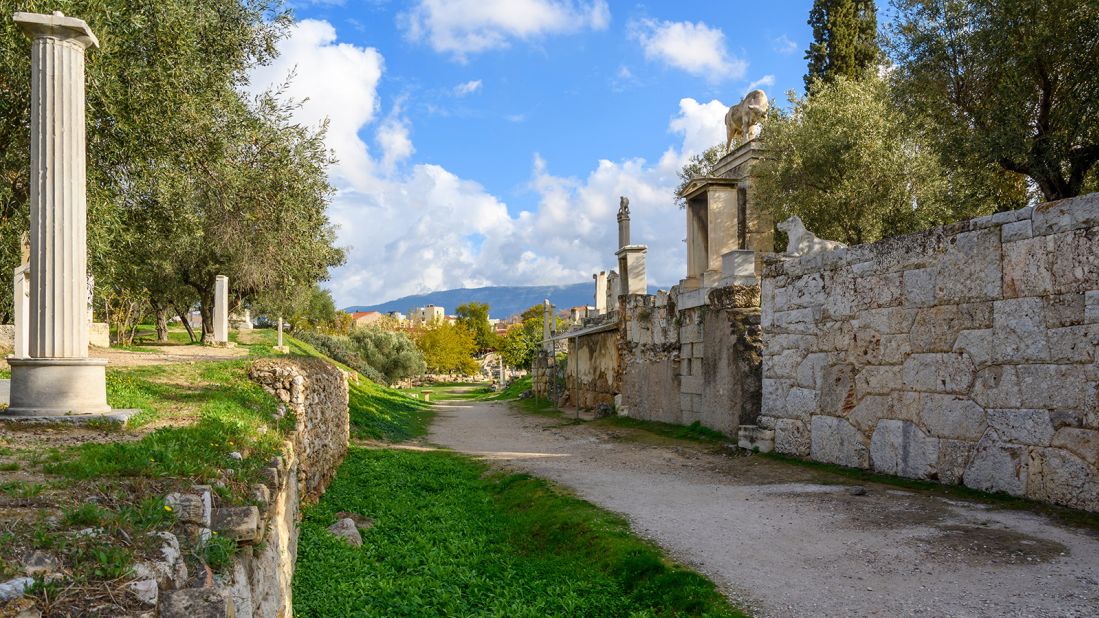 <strong>Journey through history: </strong>The ancient Sacred Way and Street of the Tombs -- the road from Athens to Eleusis.
